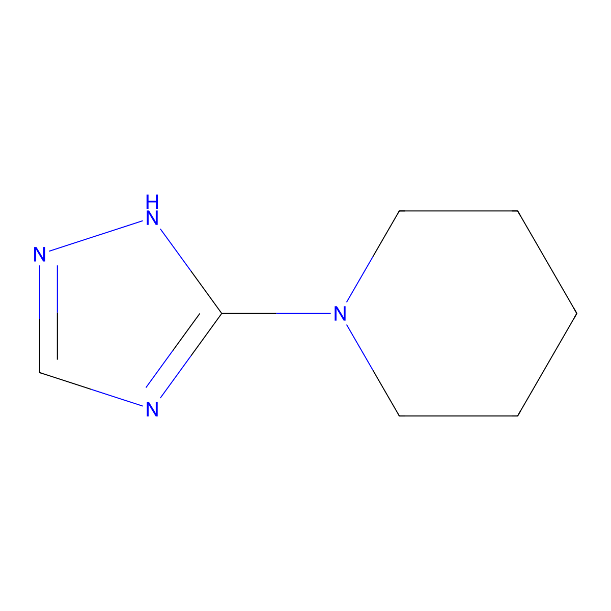 1-(4H-1,2,4-triazol-3-yl)piperidine molecular structure, CAS 18377-88-3