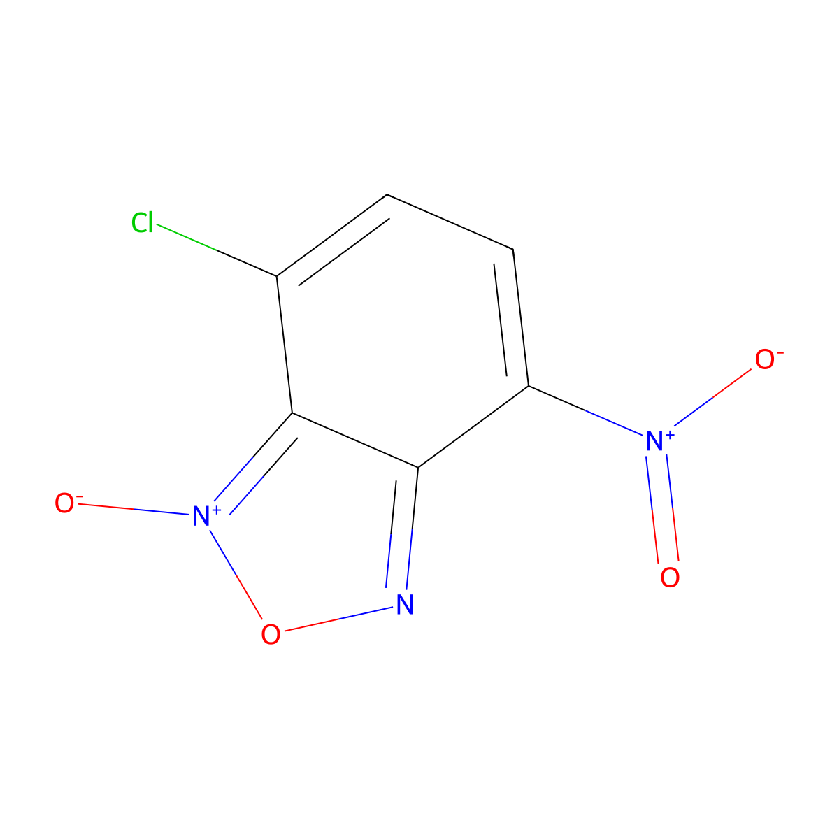 Benzofurazan, 4-chloro-7-nitro-, 3-oxide molecular structure, CAS 18378-13-7
