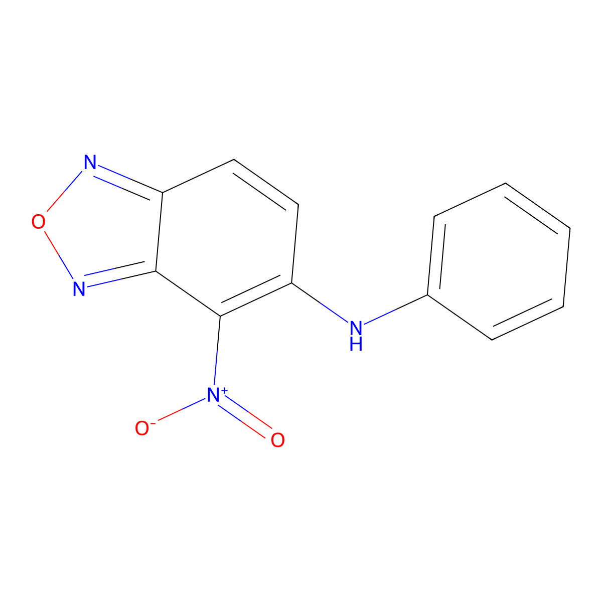 4-Nitro-N-phenyl-2,1,3-benzoxadiazol-5-amine molecular structure, CAS 18378-16-0