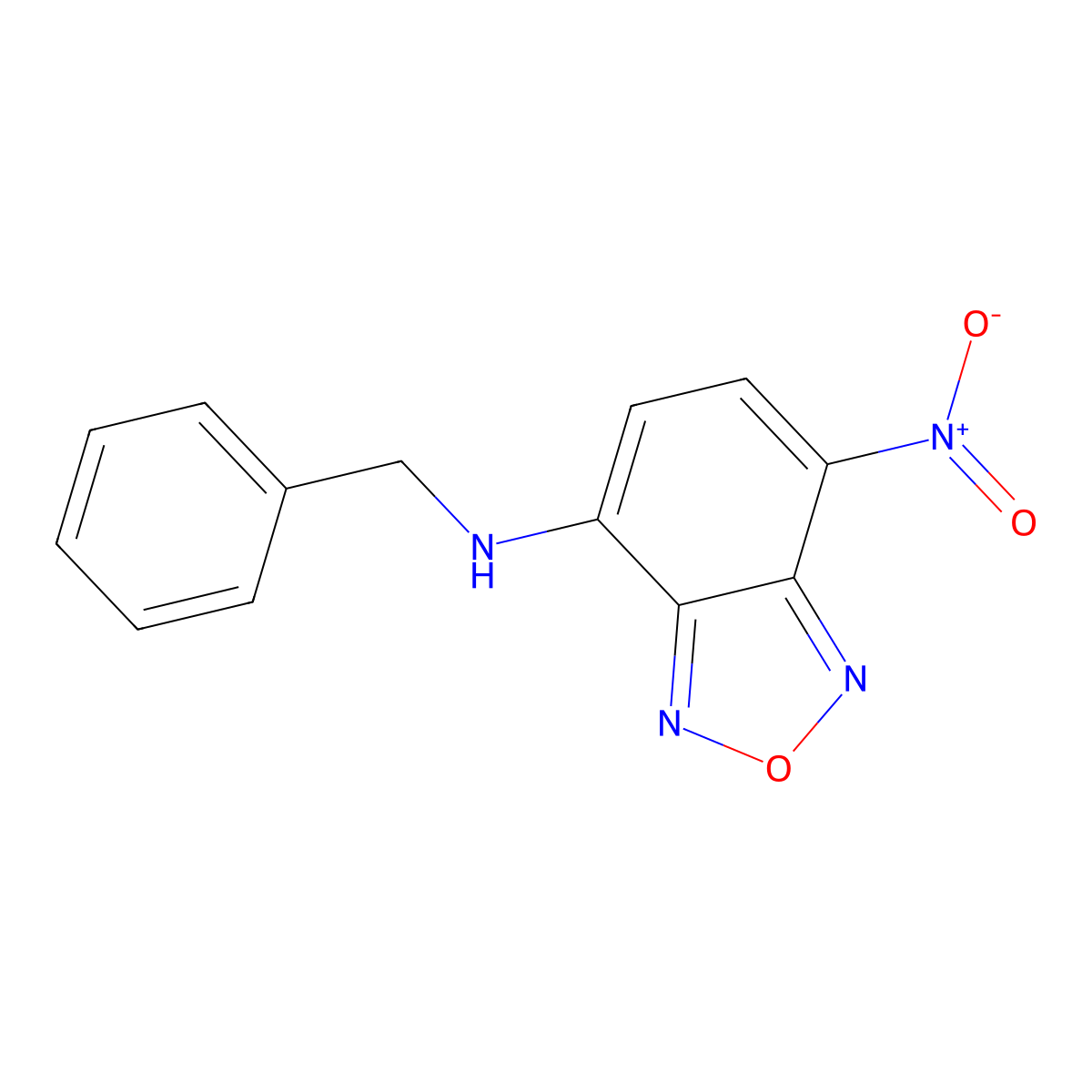 7-nitro-N-(benzyl)benzofurazan-4-amine molecular structure, CAS 18378-20-6