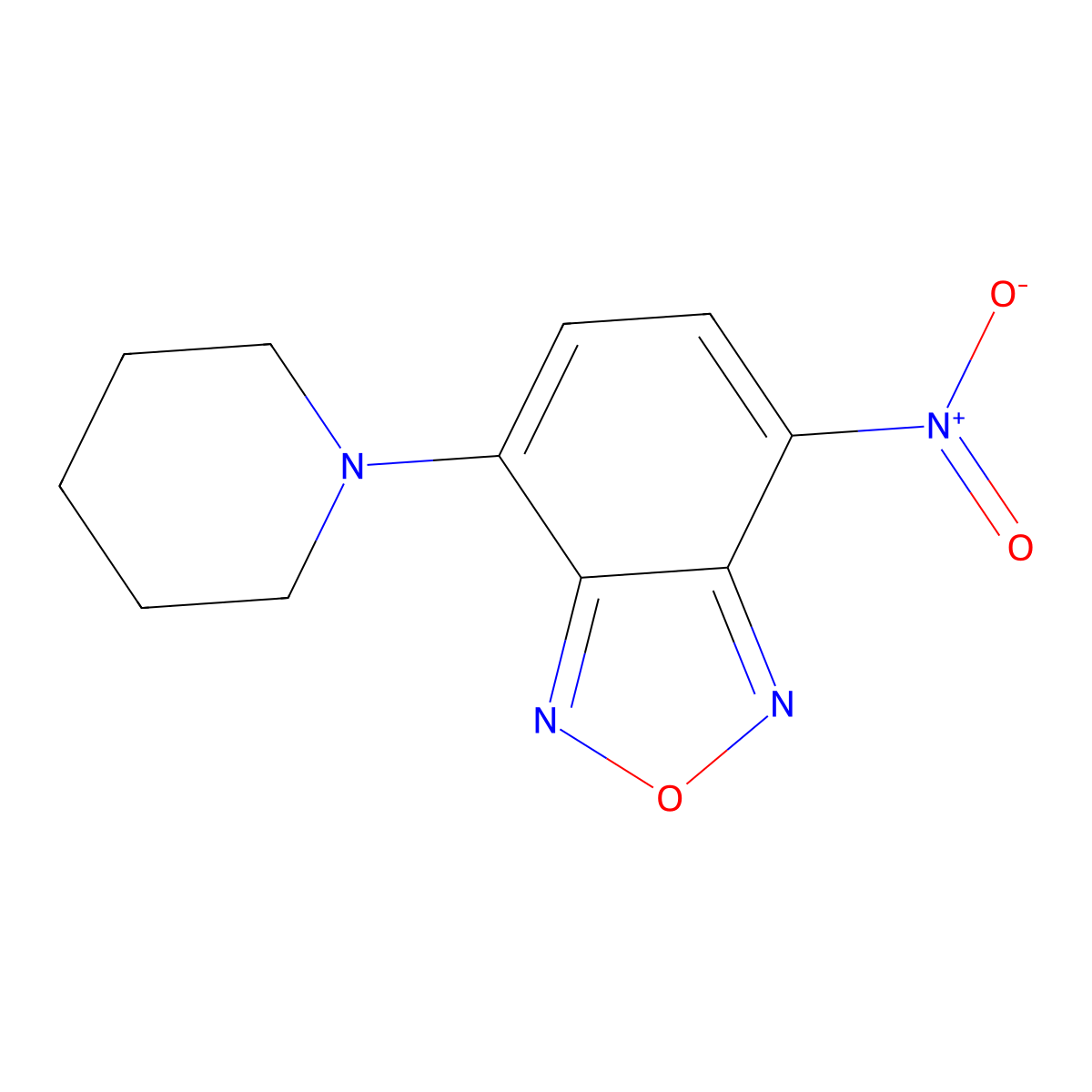 4-Nitro-7-piperidin-1-yl-2,1,3-benzoxadiazole molecular structure, CAS 18378-22-8