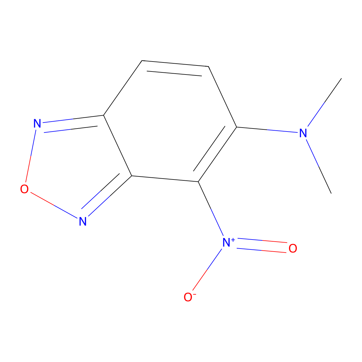 Benzofurazan, 5-(dimethylamino)-4-nitro- molecular structure, CAS 18378-28-4