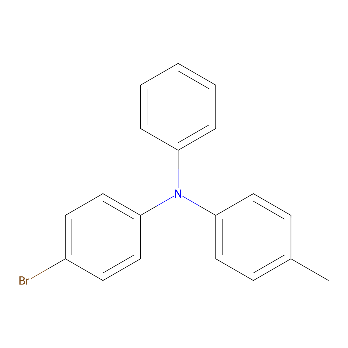 4-Bromo-N-(4-methylphenyl)-N-phenylaniline molecular structure, CAS 183798-74-5