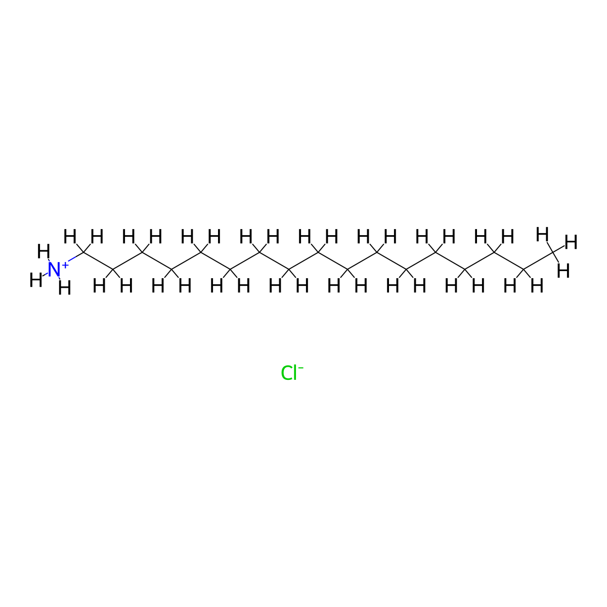 1-Heptadecanamine, hydrochloride (1:1) molecular structure, CAS 1838-07-9