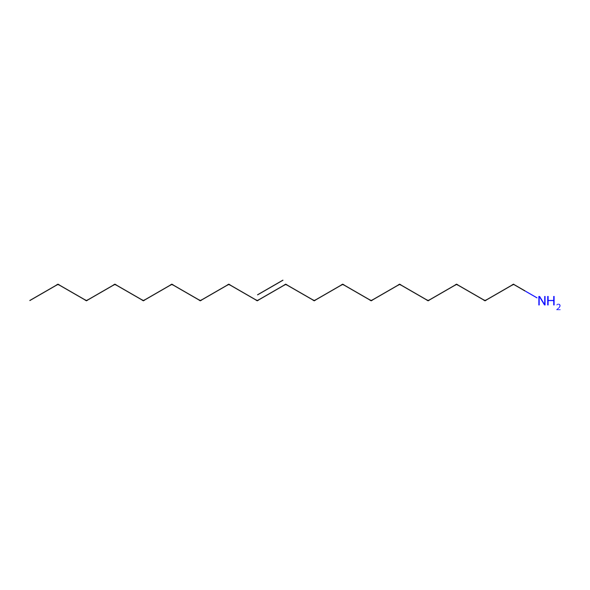 9-Octadecen-1-amine molecular structure, CAS 1838-19-3