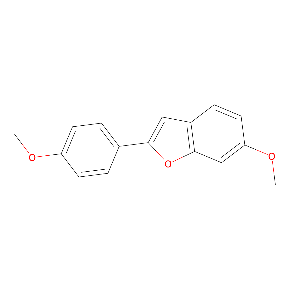 6-Methoxy-2-(4-methoxyphenyl)benzofuran molecular structure, CAS 1838-44-4
