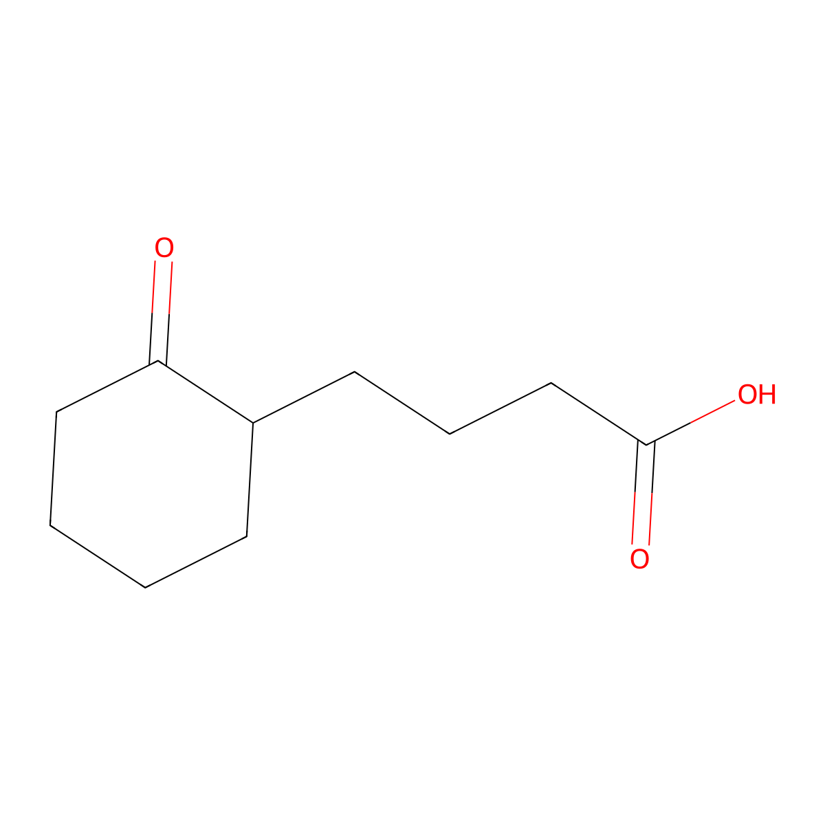 4-(2-Oxocyclohexyl)butanoic acid molecular structure, CAS 1838-60-4