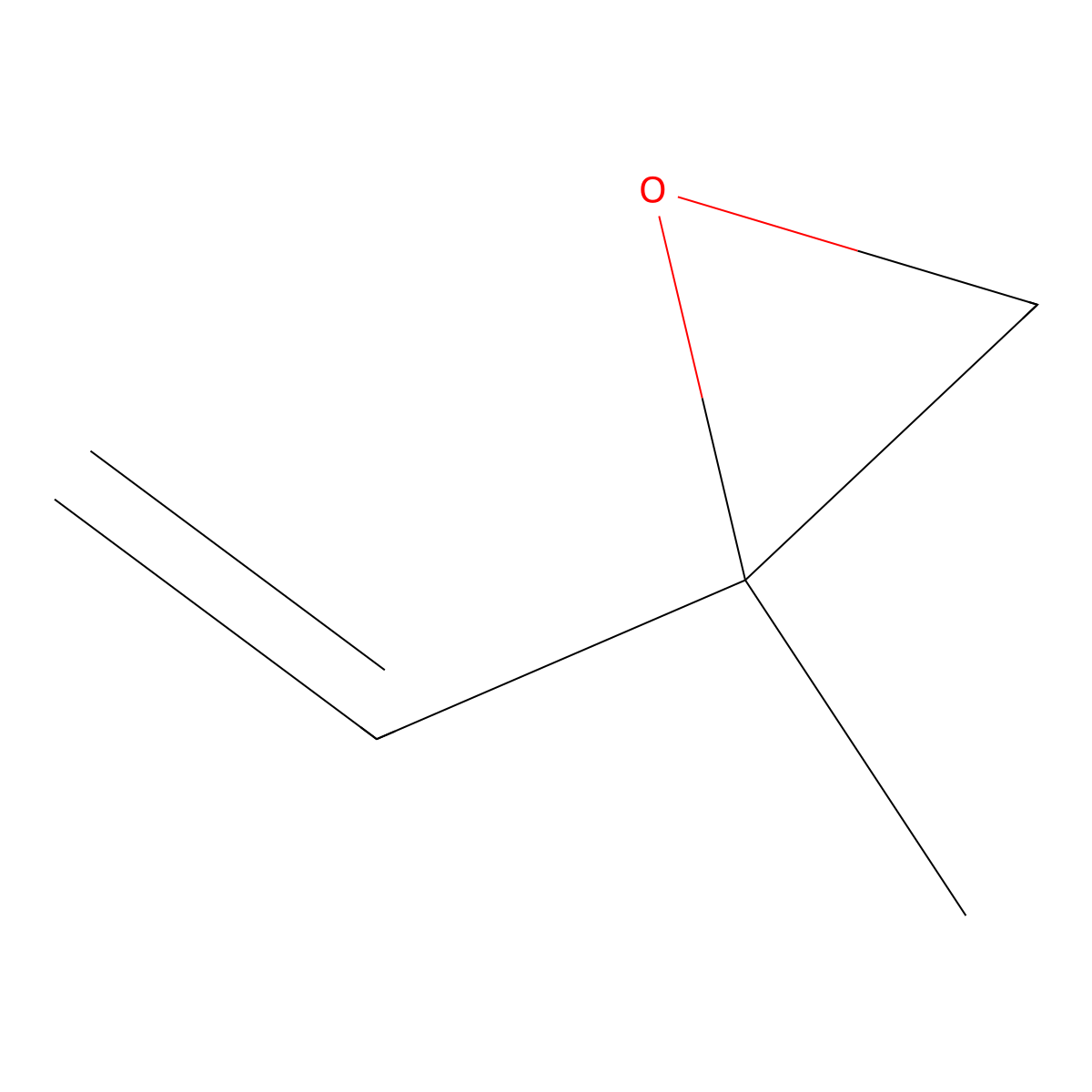 2-Methyl-2-vinyloxirane molecular structure, CAS 1838-94-4