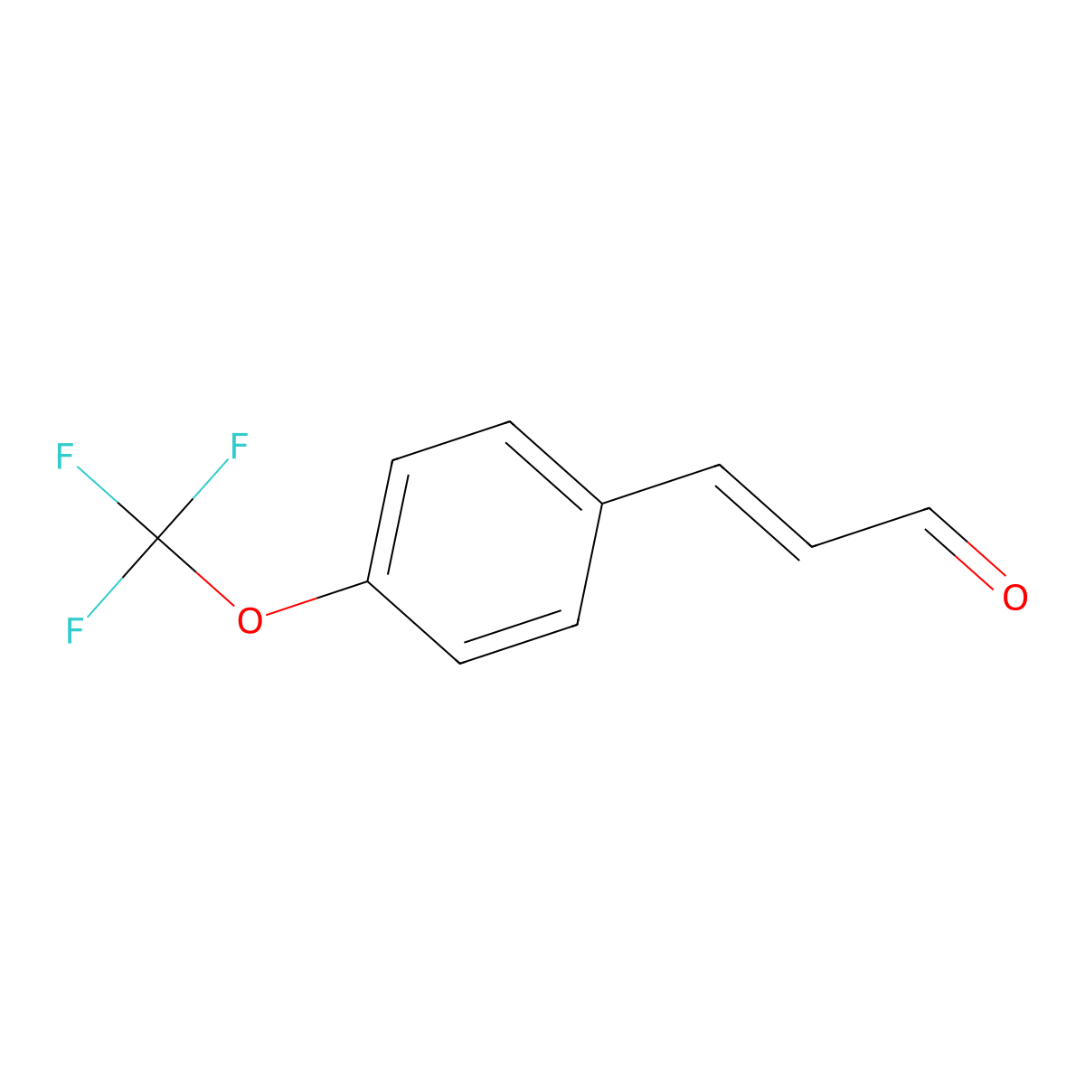 (2E)-3-[4-(trifluoromethoxy)phenyl]prop-2-enal molecular structure, CAS 183800-94-4