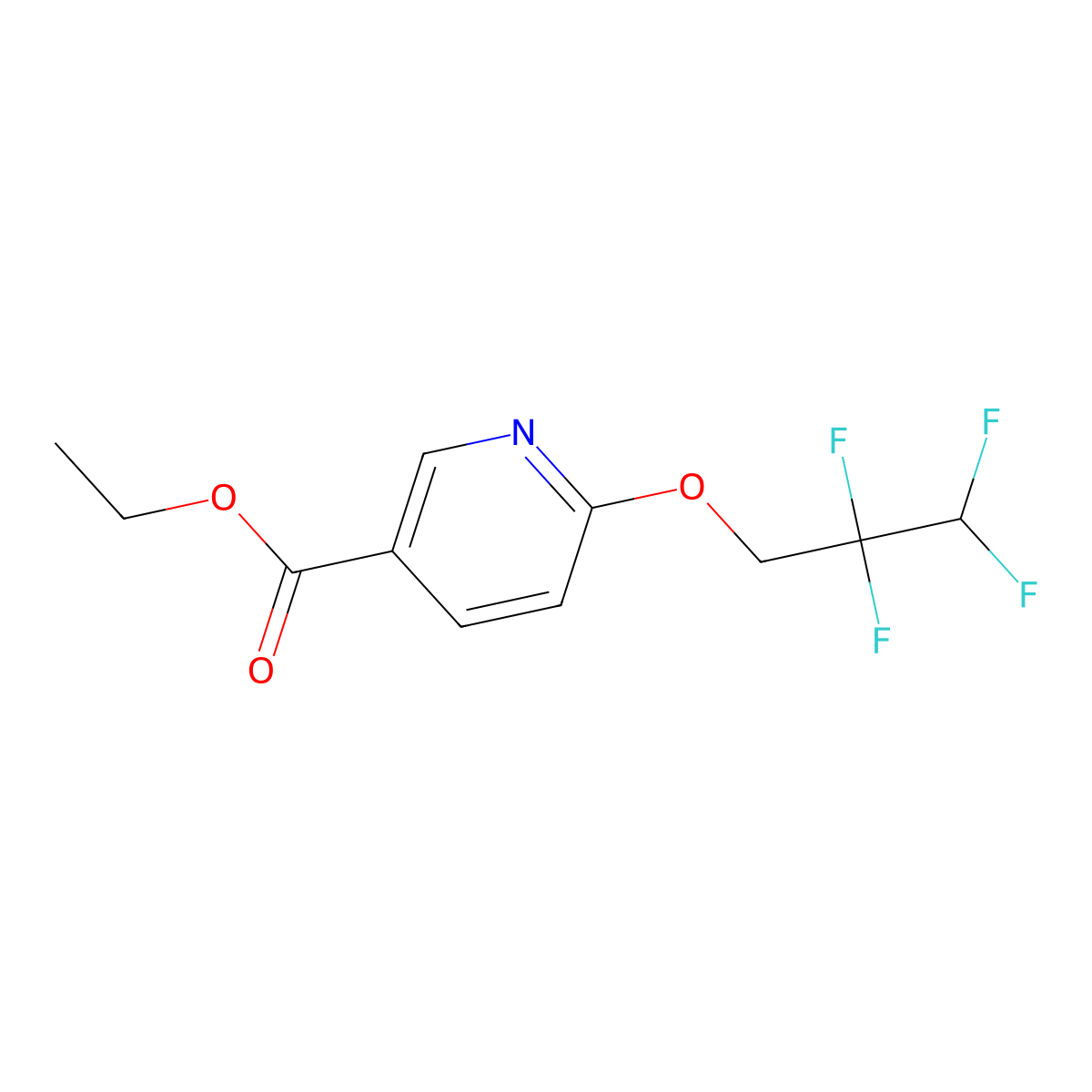 Ethyl 6-(2,2,3,3-tetrafluoropropoxy)nicotinate molecular structure, CAS 183800-95-5