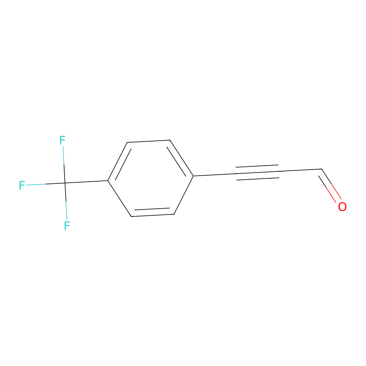 3-[4-(Trifluoromethyl)phenyl]-2-propynal molecular structure, CAS 183801-13-0