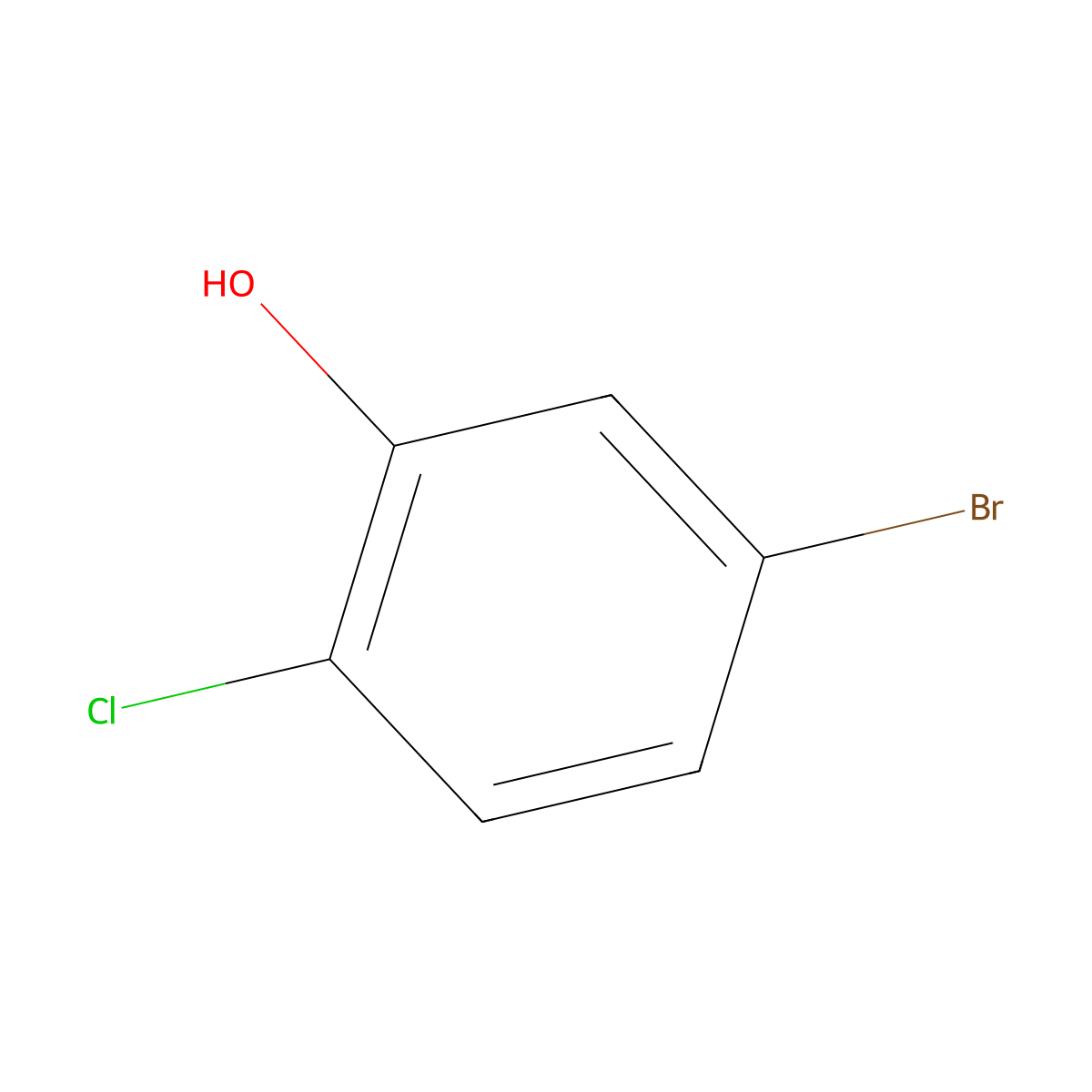 5-Bromo-2-chlorophenol molecular structure, CAS 183802-98-4