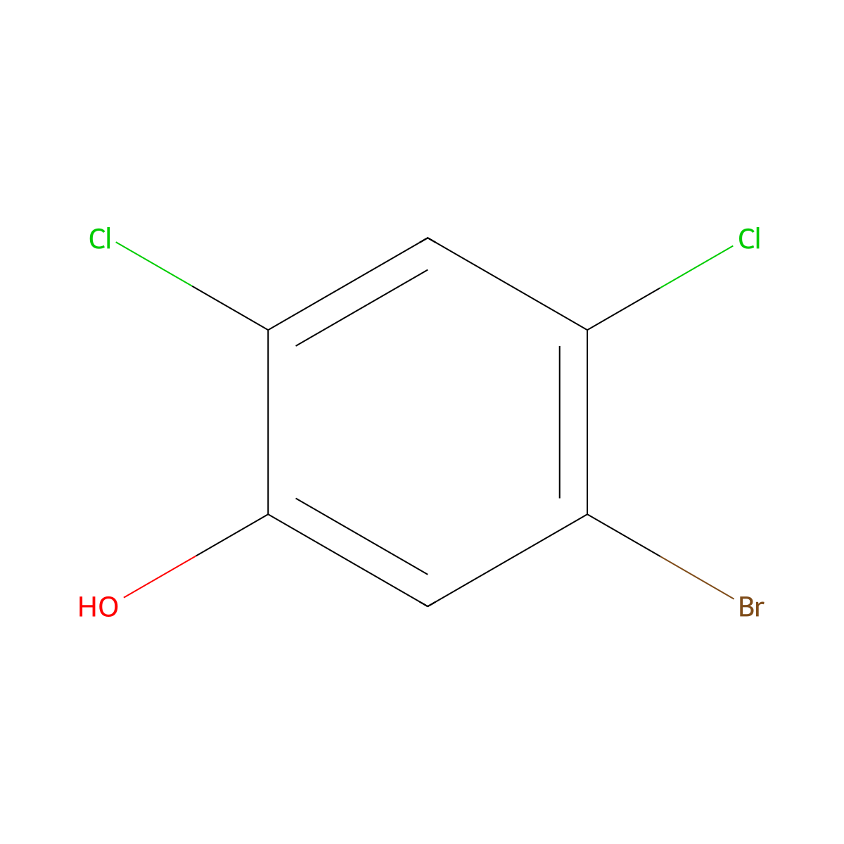 5-Bromo-2,4-dichlorophenol molecular structure, CAS 183803-12-5