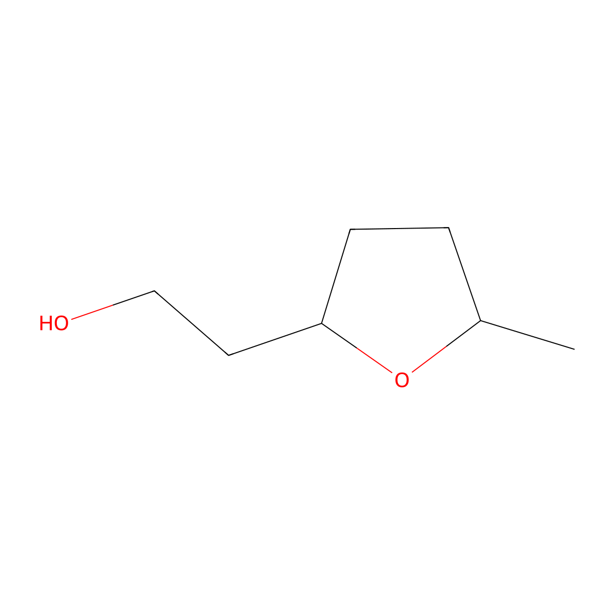 2-(5-Methyloxolan-2-yl)ethan-1-ol molecular structure, CAS 18381-29-8