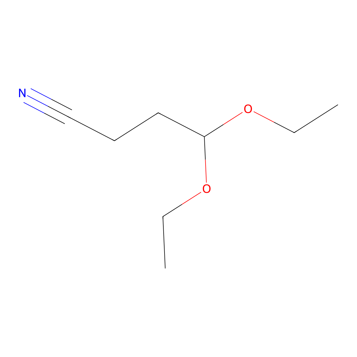 4,4-Diethoxybutanenitrile molecular structure, CAS 18381-45-8
