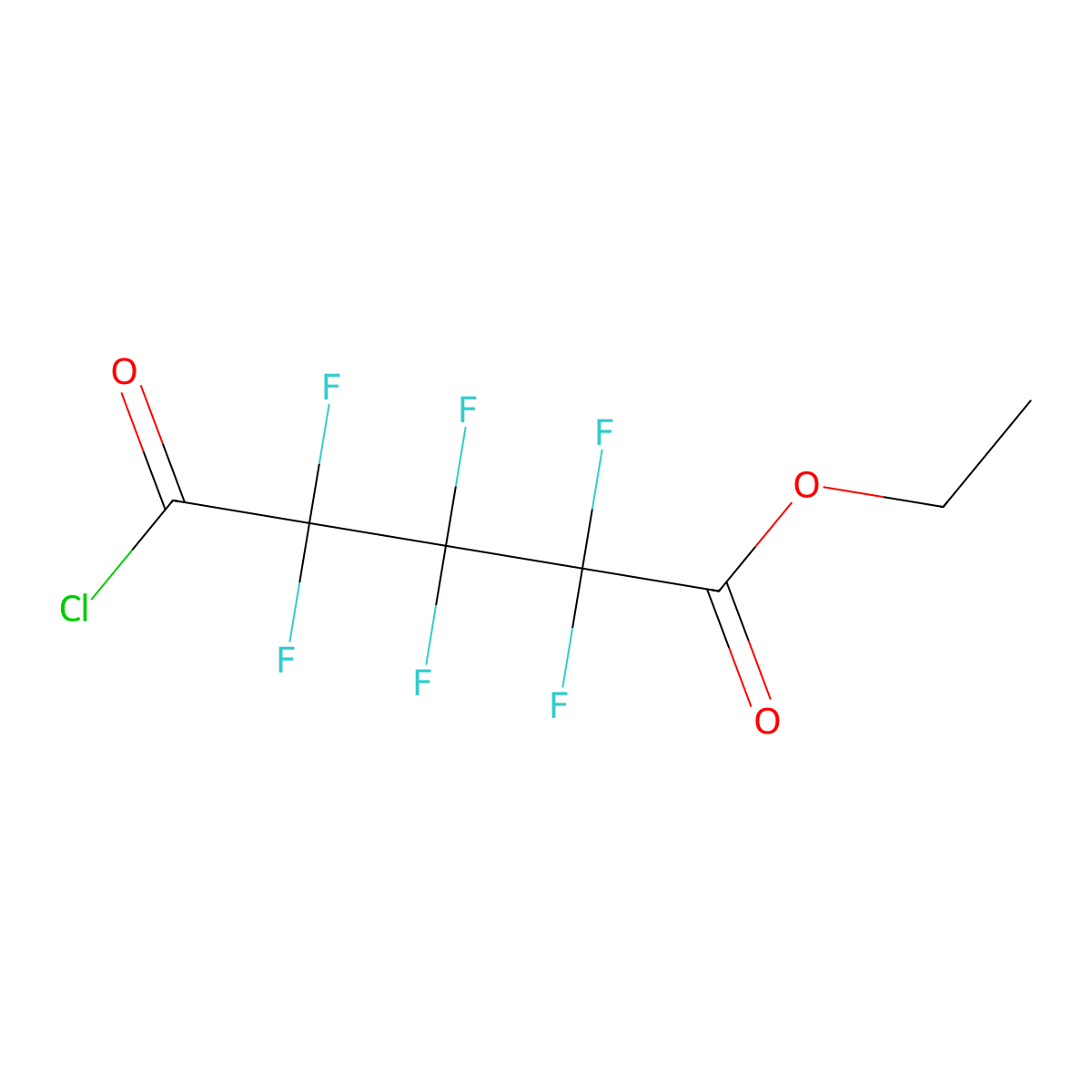 4-Carbethoxyhexafluorobutyryl chloride molecular structure, CAS 18381-53-8