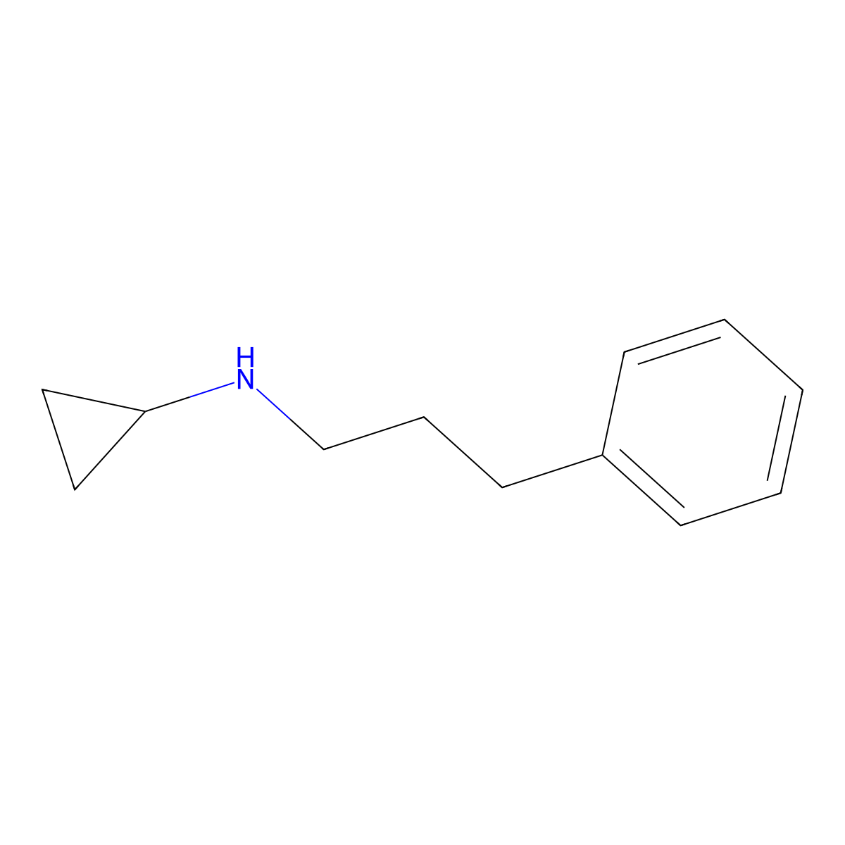 N-(3-phenylpropyl)cyclopropanamine molecular structure, CAS 18381-62-9