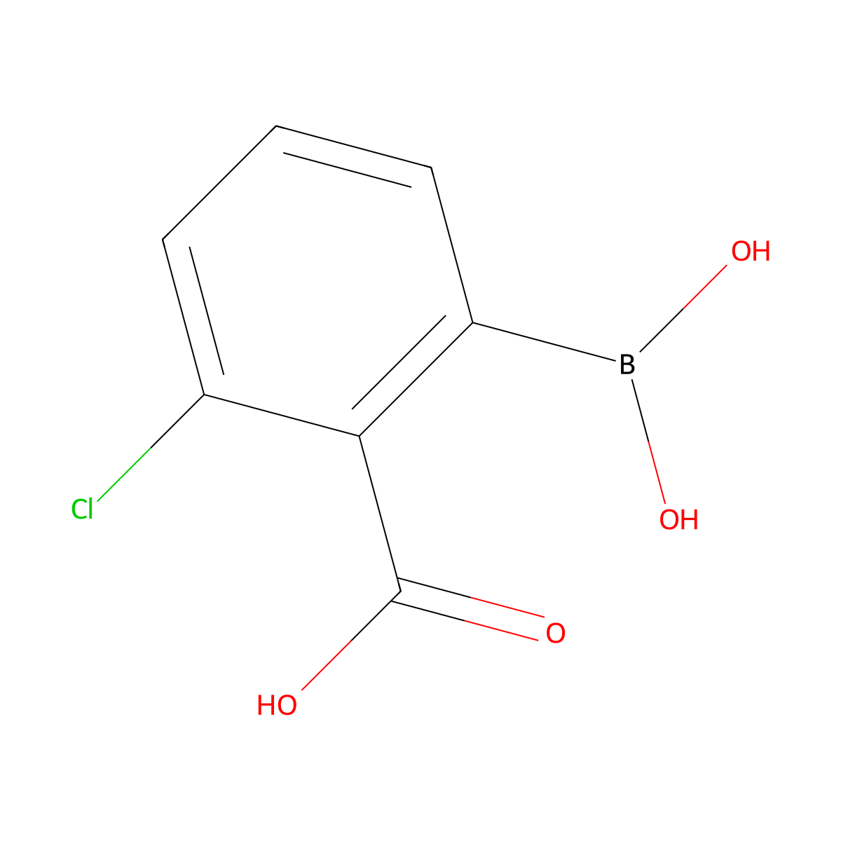 2-Chloro-6-(dihydroxyboranyl)benzoic acid molecular structure, CAS 1838186-55-2