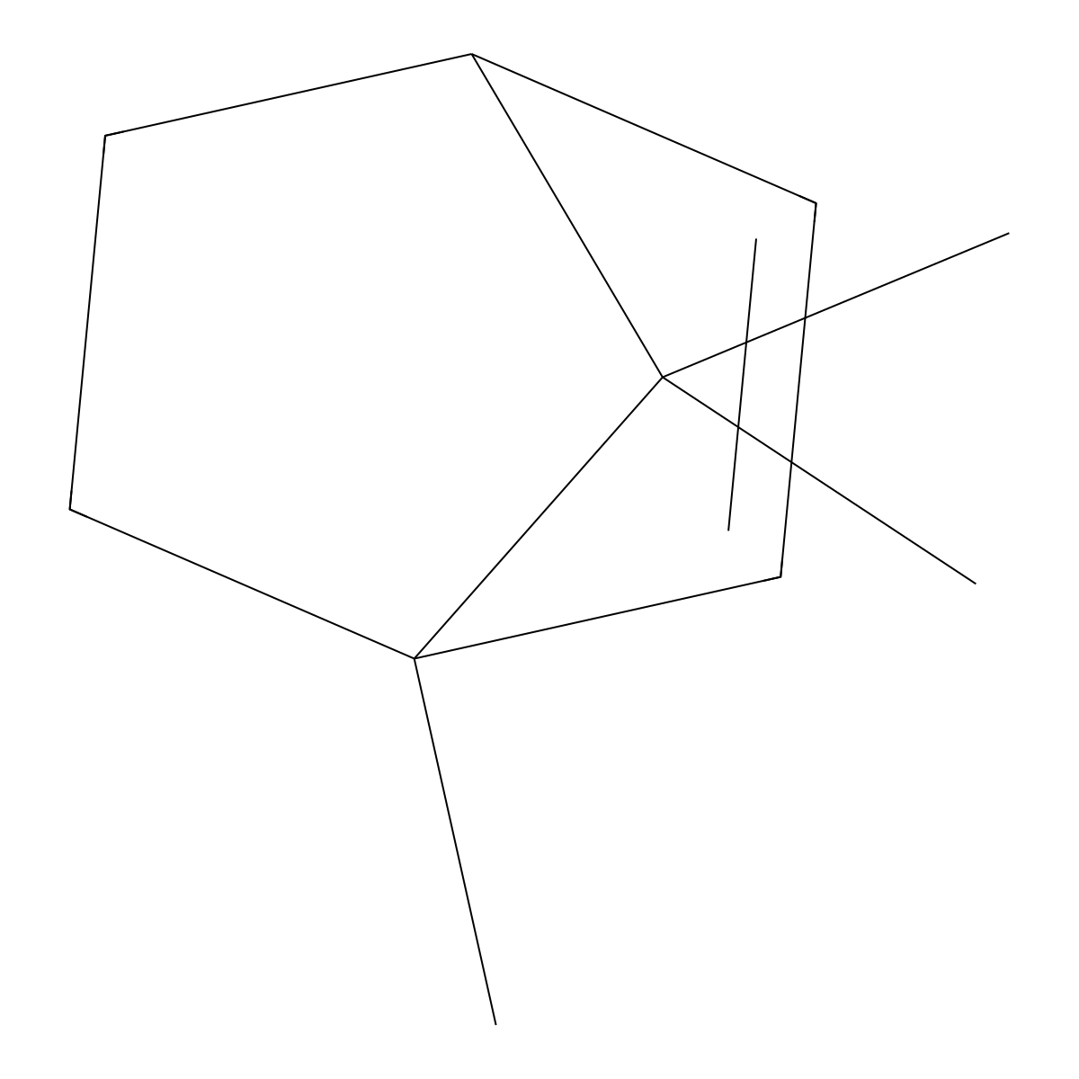 Bornylene, (+)- molecular structure, CAS 18383-34-1