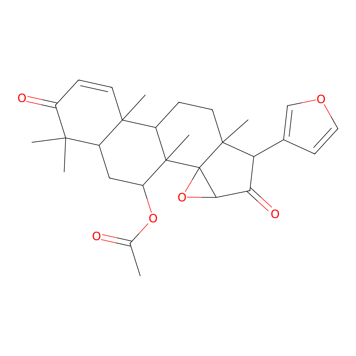 Epoxyazadiradione molecular structure, CAS 18385-59-6