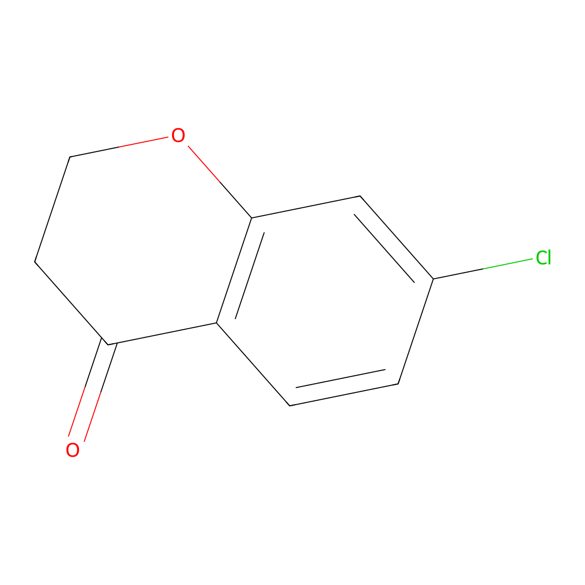 7-Chloro-2,3-dihydro-4H-1-benzopyran-4-one molecular structure, CAS 18385-72-3