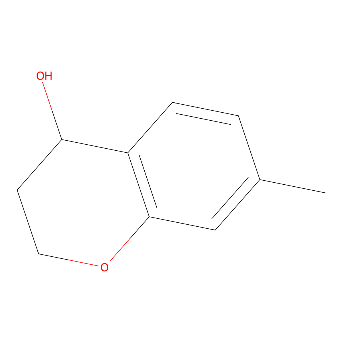 7-methyl-3,4-dihydro-2H-1-benzopyran-4-ol molecular structure, CAS 18385-78-9