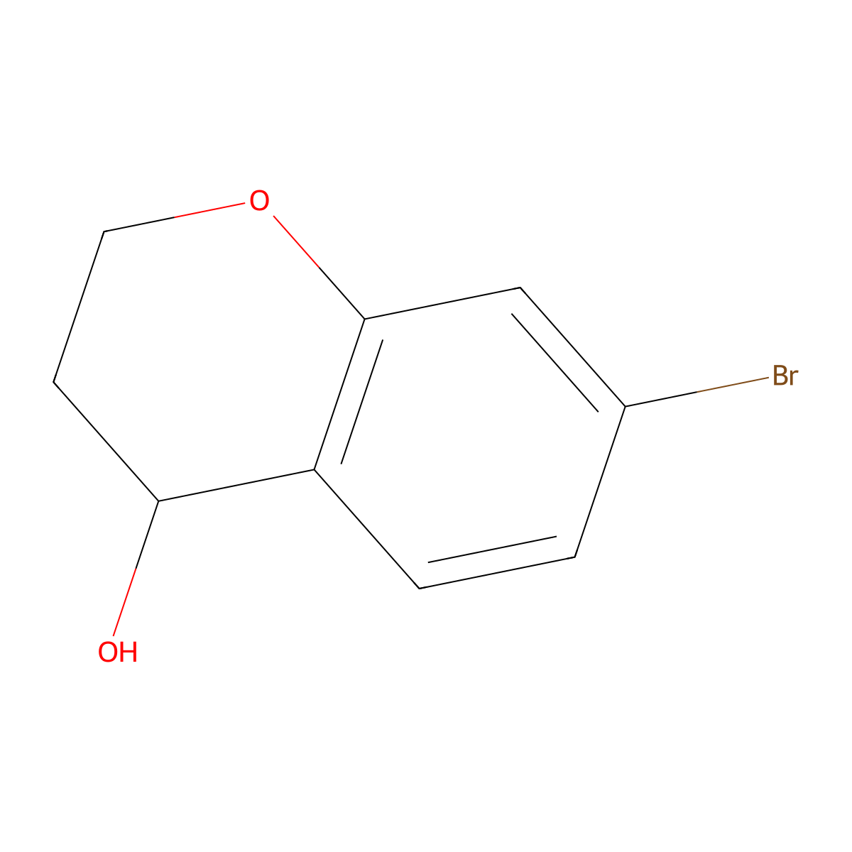 7-Bromochroman-4-ol molecular structure, CAS 18385-82-5