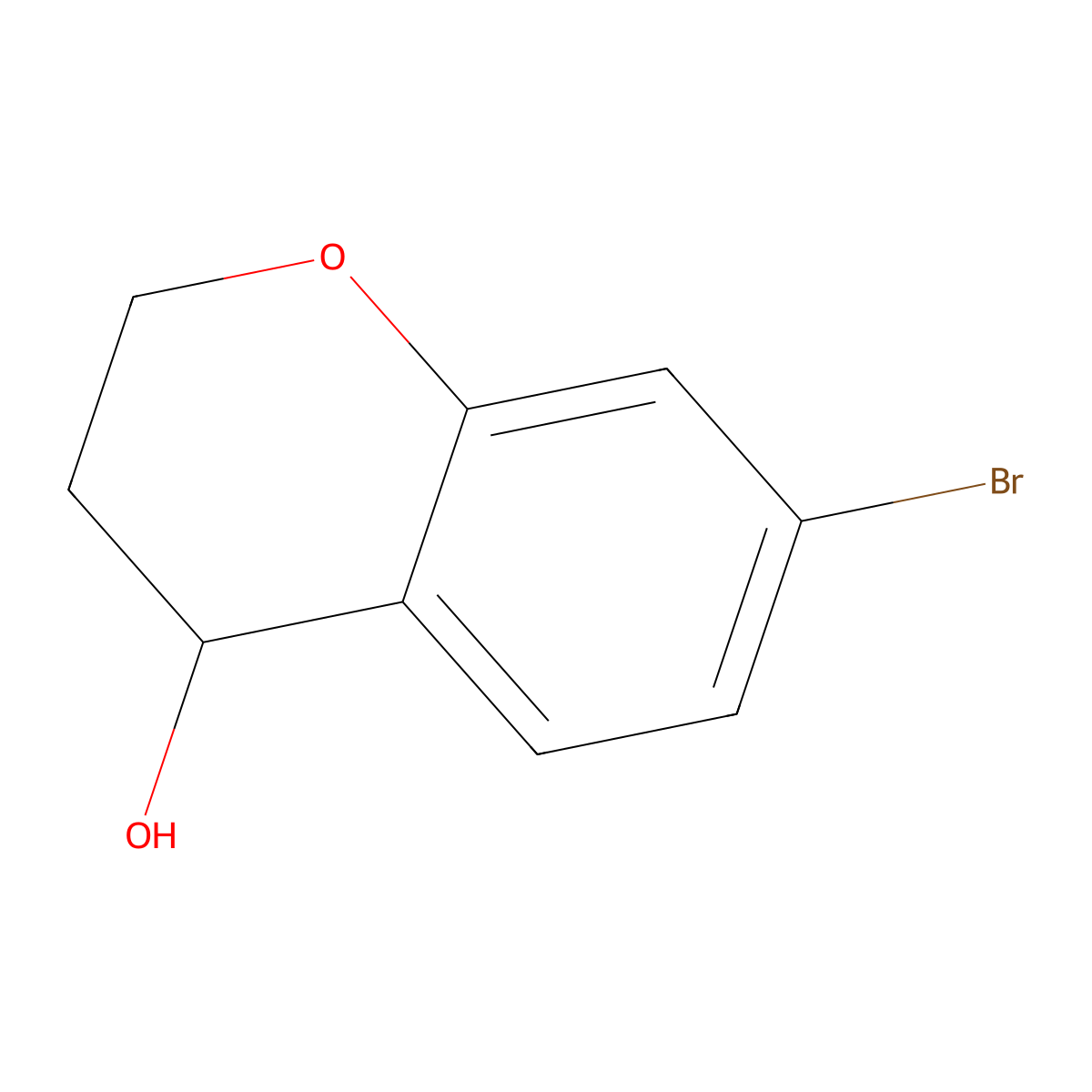 7-Bromochroman-4-ol molecular structure, CAS 18385-82-5