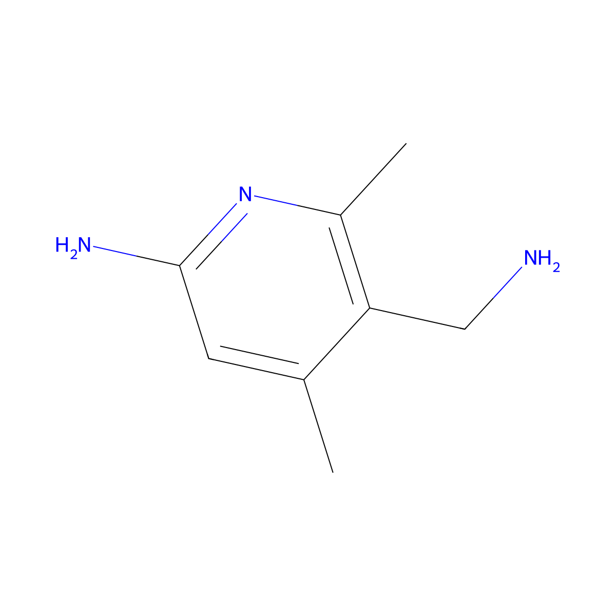 5-(Aminomethyl)-4,6-dimethylpyridin-2-amine molecular structure, CAS 183853-50-1