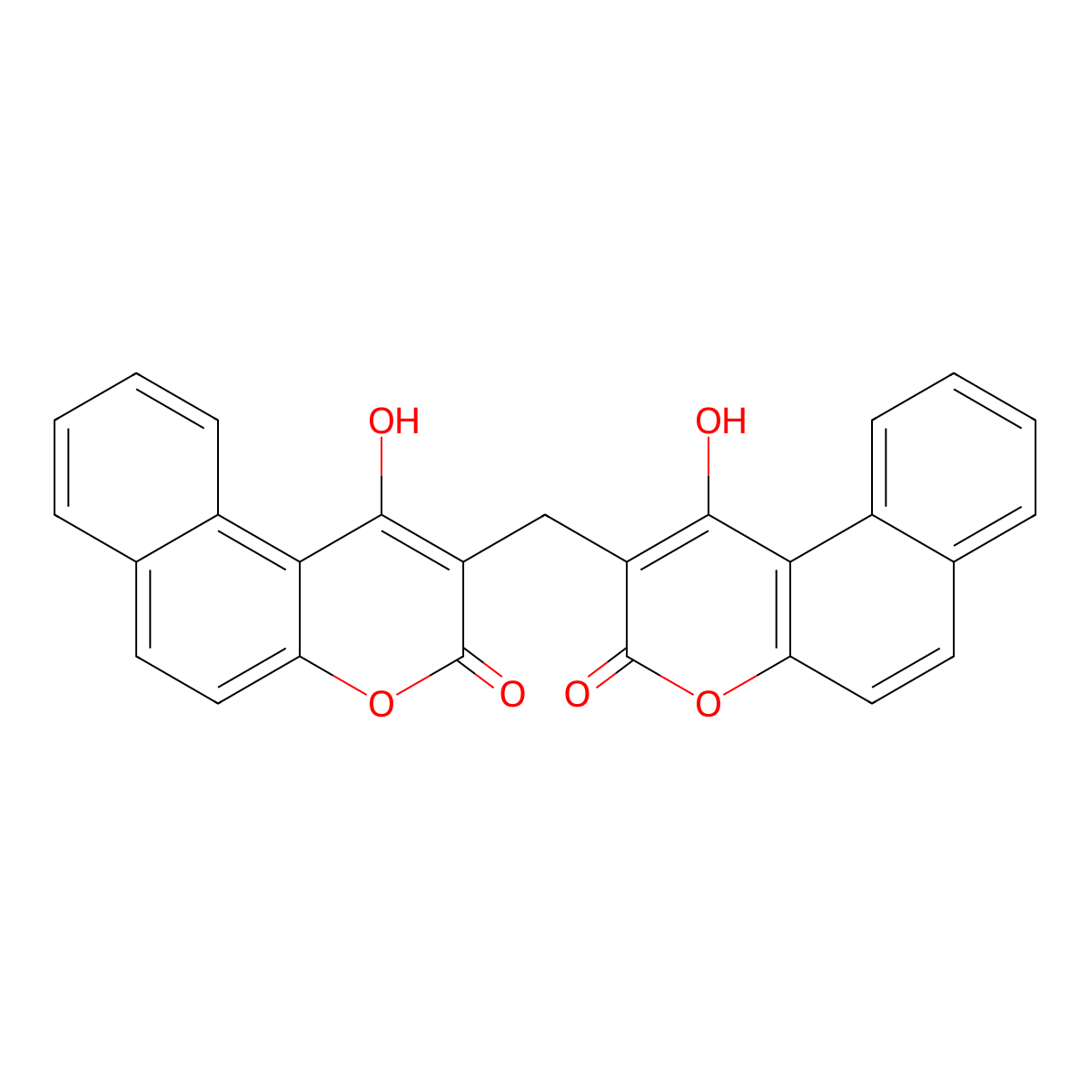 2,2'-Methylenebis(1-hydroxy-3H-naphtho[2,1-b]pyran-3-one) molecular structure, CAS 18386-10-2