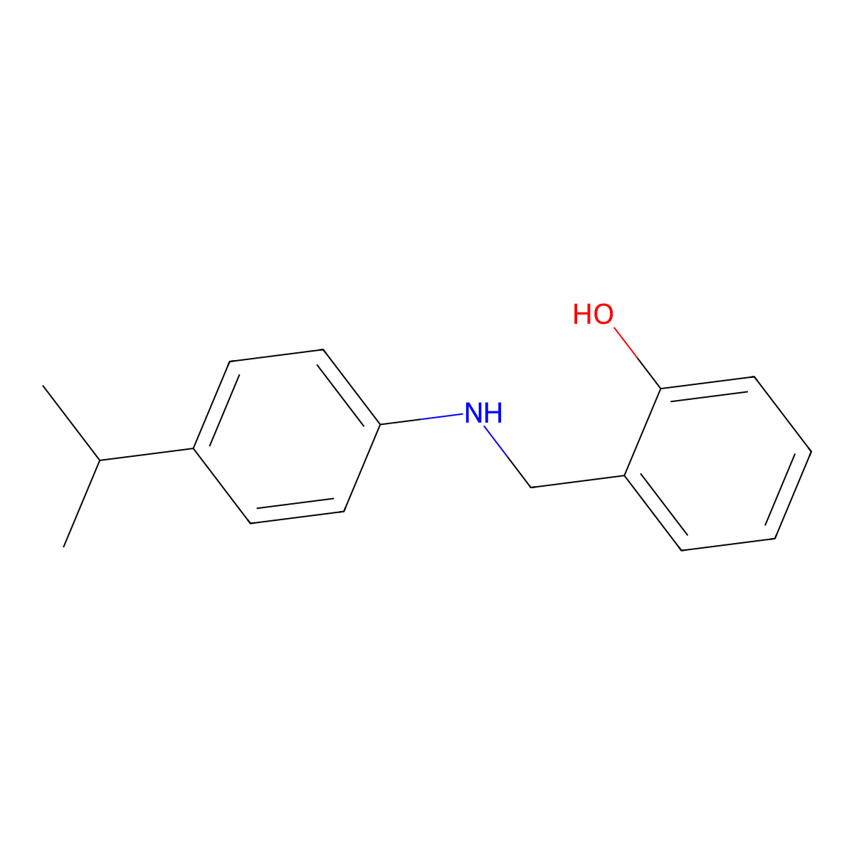 2-({[4-(Propan-2-yl)phenyl]amino}methyl)phenol molecular structure, CAS 183861-00-9