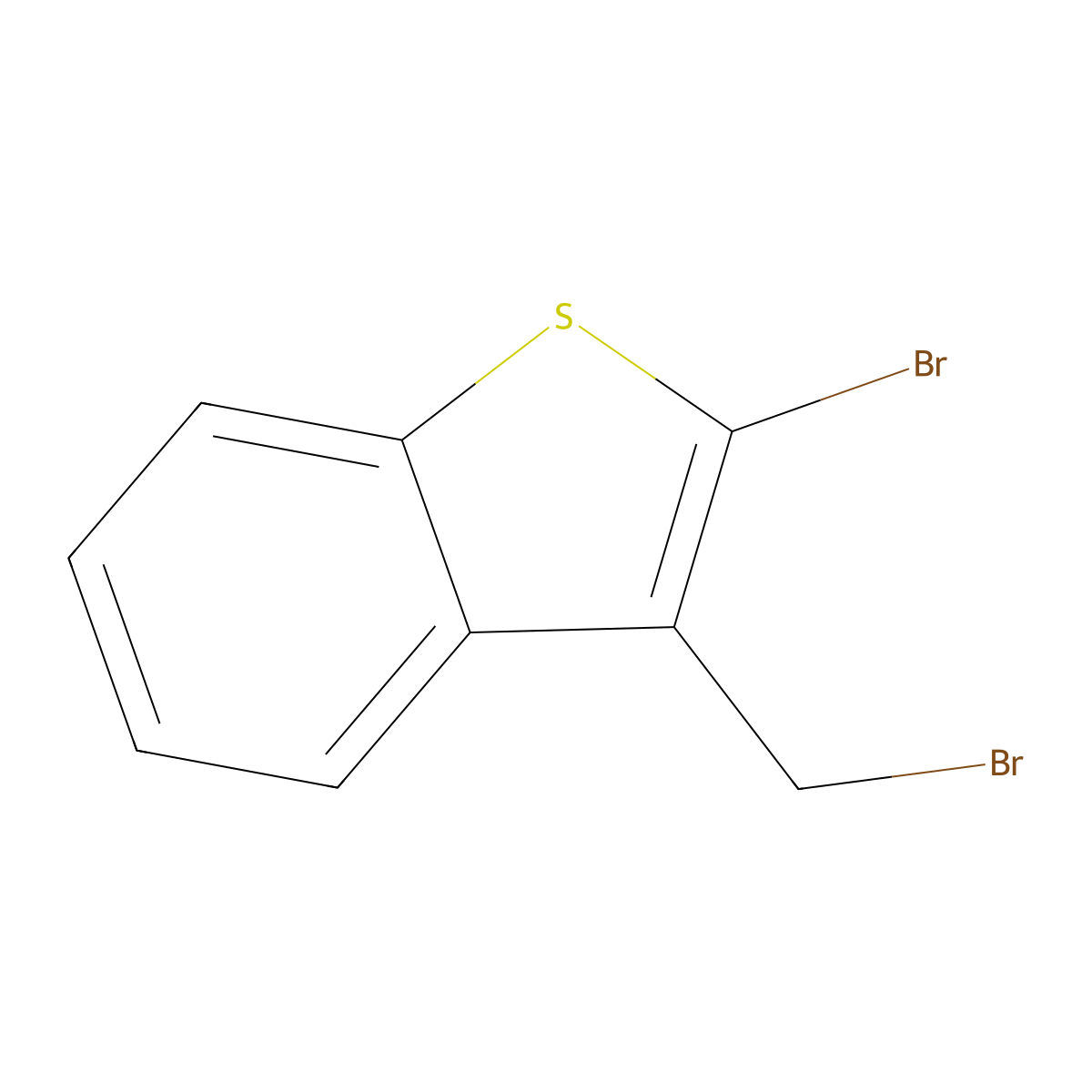 2-Bromo-3-(bromomethyl)-1-benzothiophene molecular structure, CAS 183861-05-4