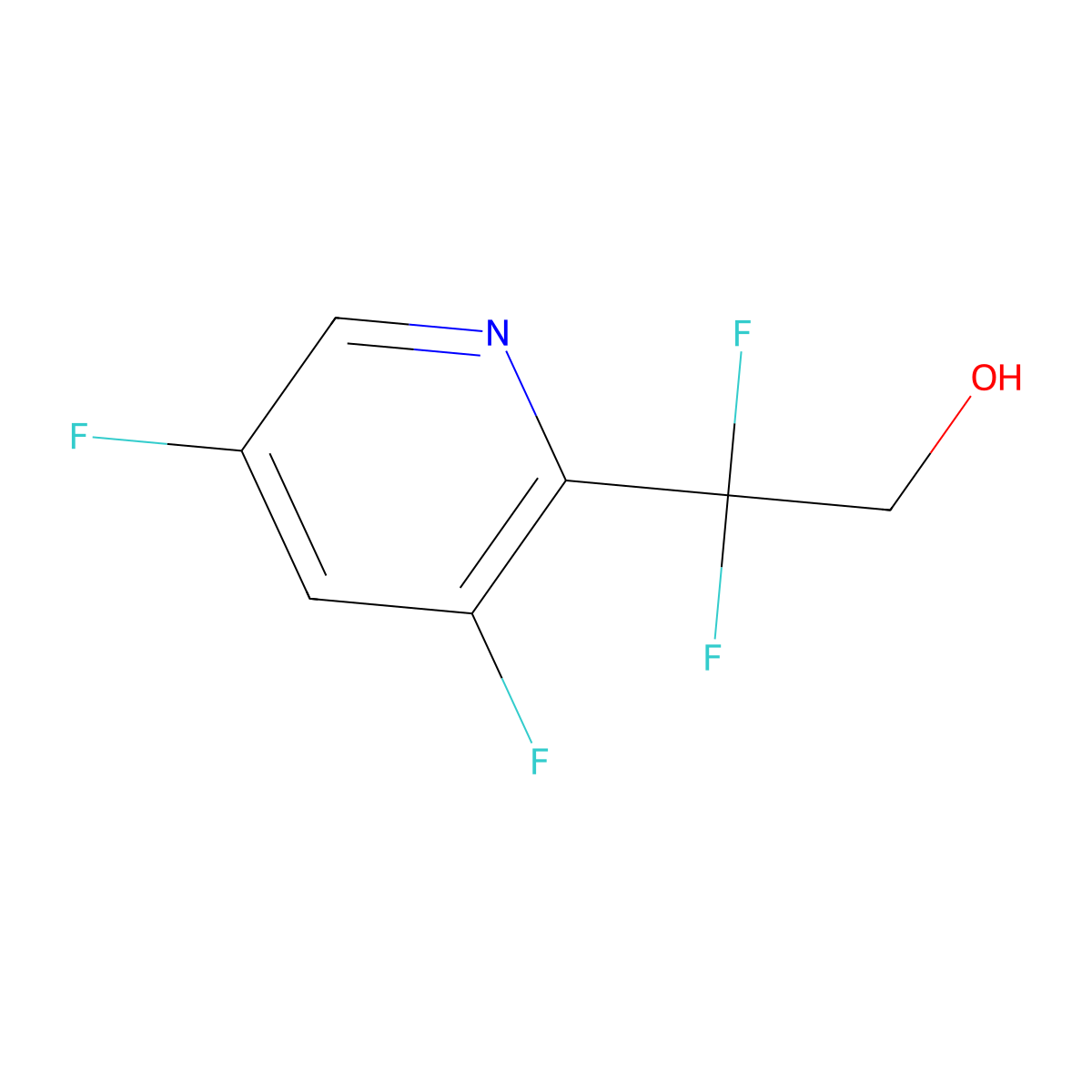 2-(3,5-Difluoropyridin-2-yl)-2,2-difluoroethan-1-ol molecular structure, CAS 1838637-14-1