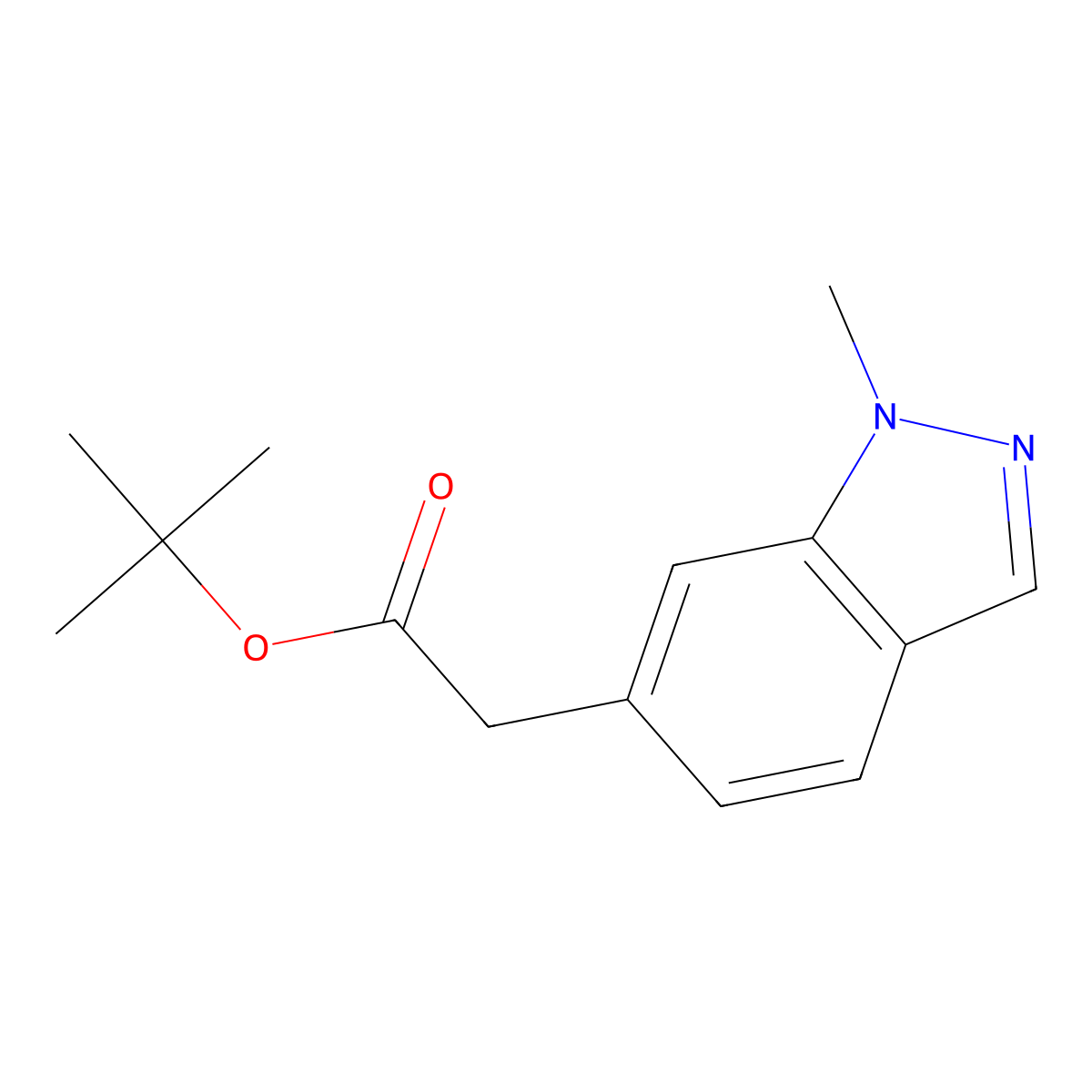 Tert-butyl 2-(1-methylindazol-6-YL)acetate molecular structure, CAS 1838654-15-1