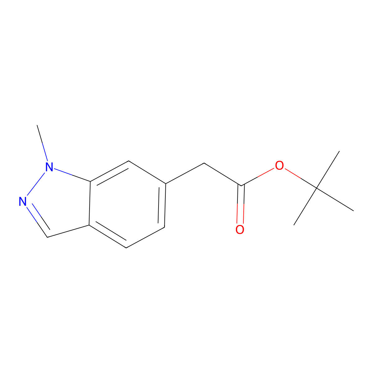 Tert-butyl 2-(1-methylindazol-6-YL)acetate molecular structure, CAS 1838654-15-1