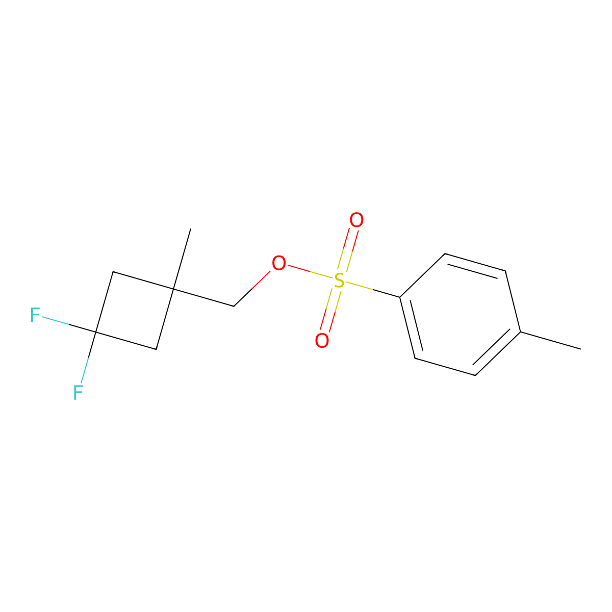 (3,3-Difluoro-1-methylcyclobutyl)methyl 4-methylbenzene-1-sulfonate molecular structure, CAS 1838654-43-5
