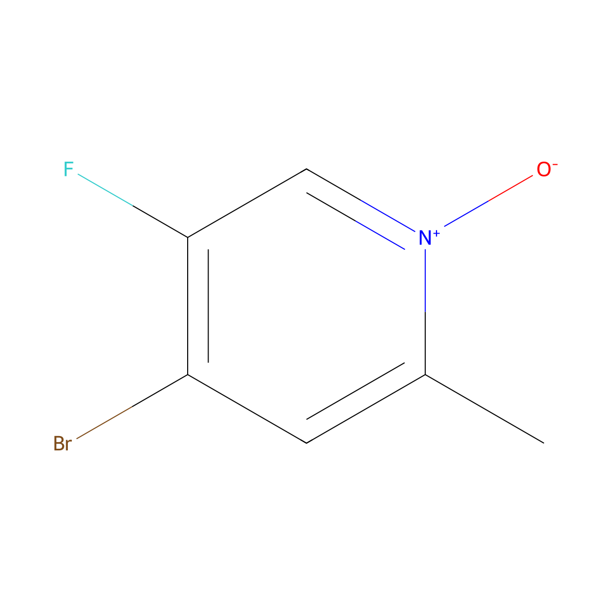 4-Bromo-5-fluoro-2-methylpyridine 1-oxide molecular structure, CAS 1838655-43-8