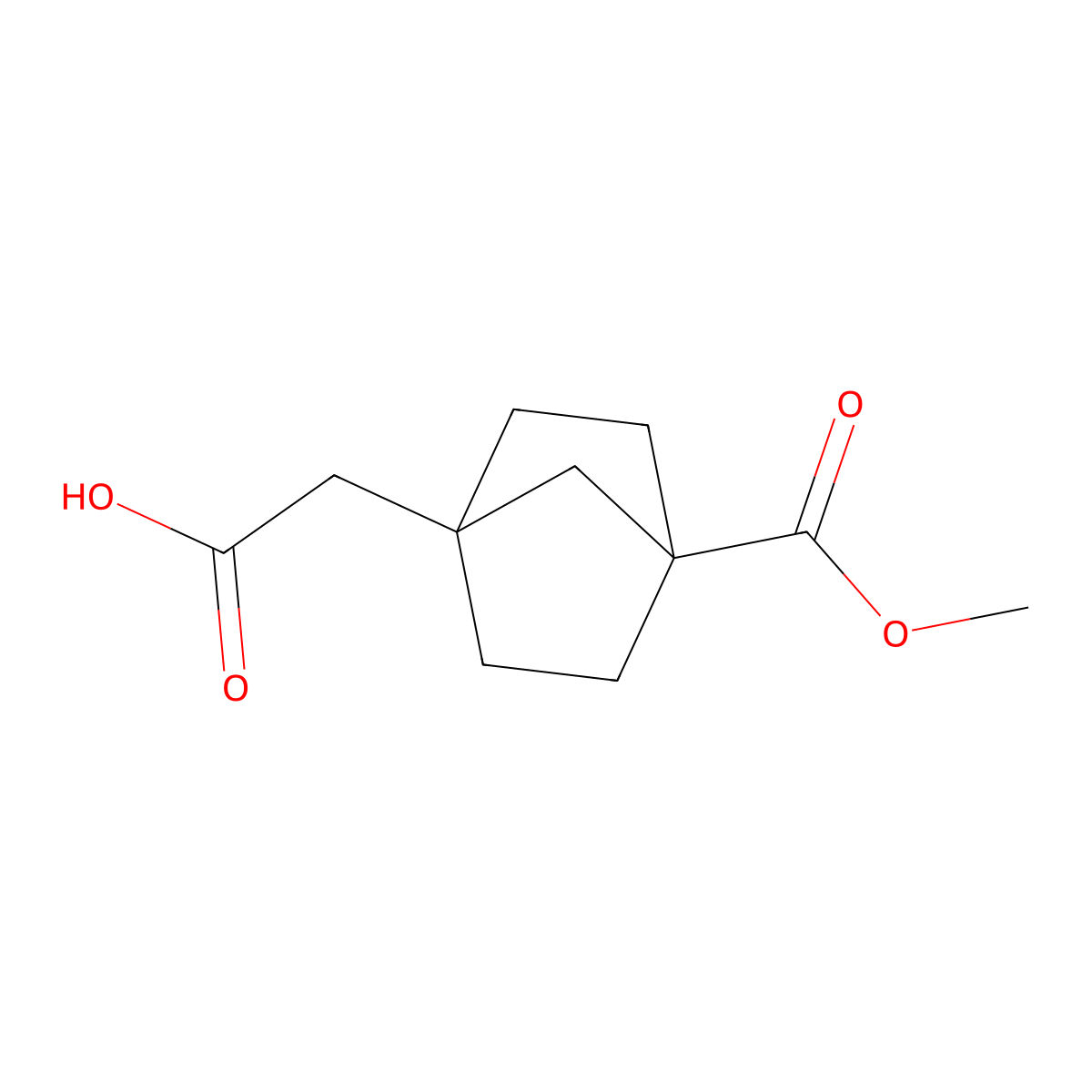 2-(4-(Methoxycarbonyl)bicyclo[2.2.1]heptan-1-yl)acetic acid molecular structure, CAS 1838669-35-4