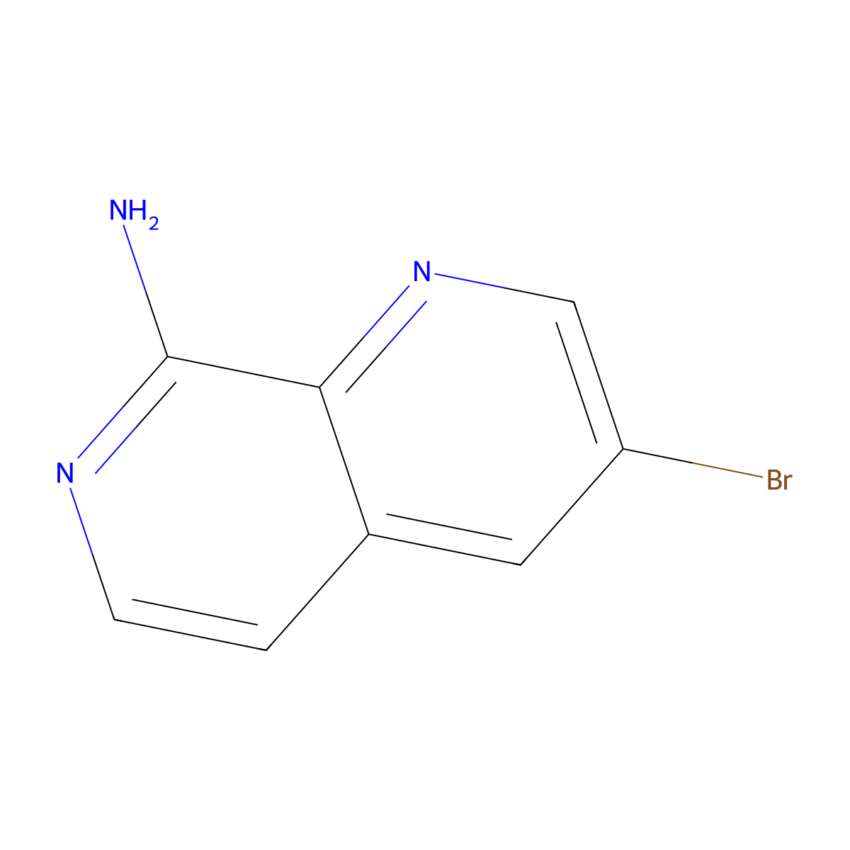 3-Bromo-1,7-naphthyridin-8-amine molecular structure, CAS 1838674-91-1