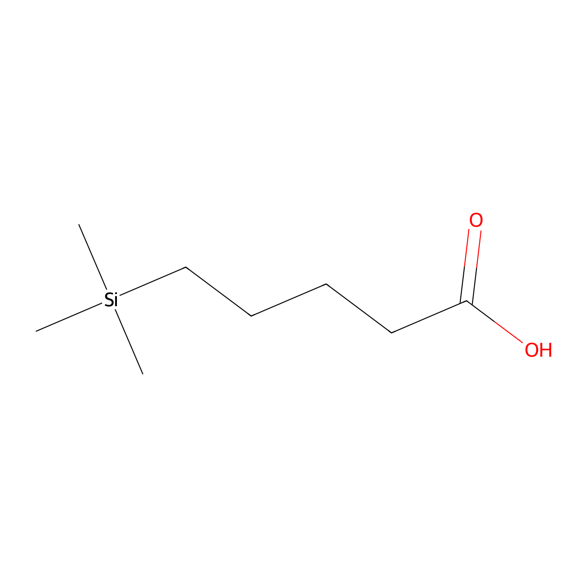 5-(Trimethylsilyl)pentanoic acid molecular structure, CAS 18388-50-6