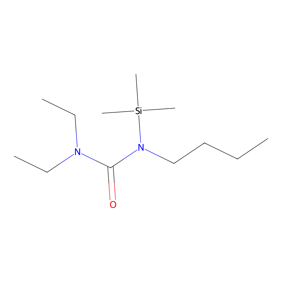 N-Trimethylsilyl-N-butyl-N',N'-diethylurea molecular structure, CAS 18388-99-3
