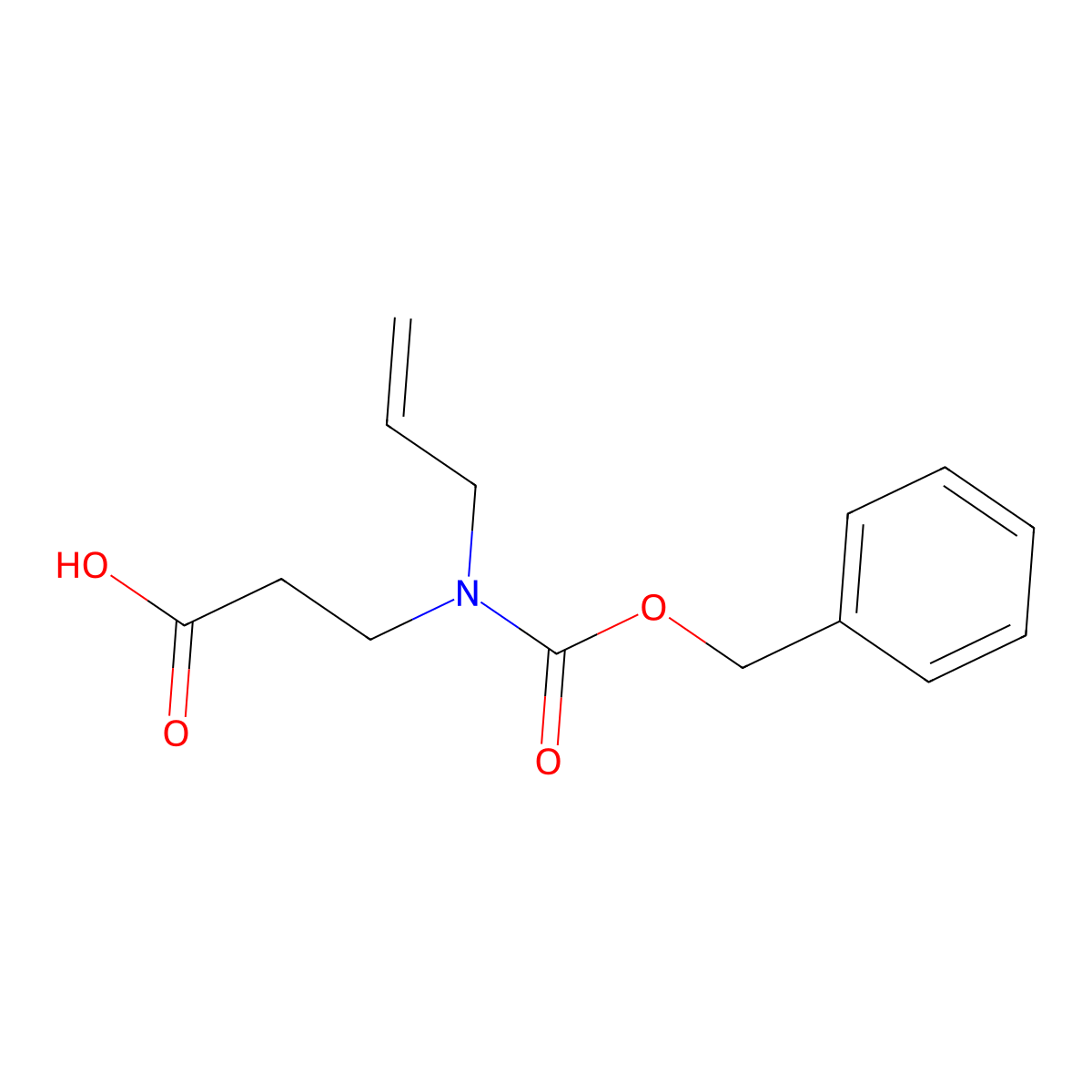 3-{[(Benzyloxy)carbonyl](prop-2-EN-1-YL)amino}propanoic acid molecular structure, CAS 183888-16-6