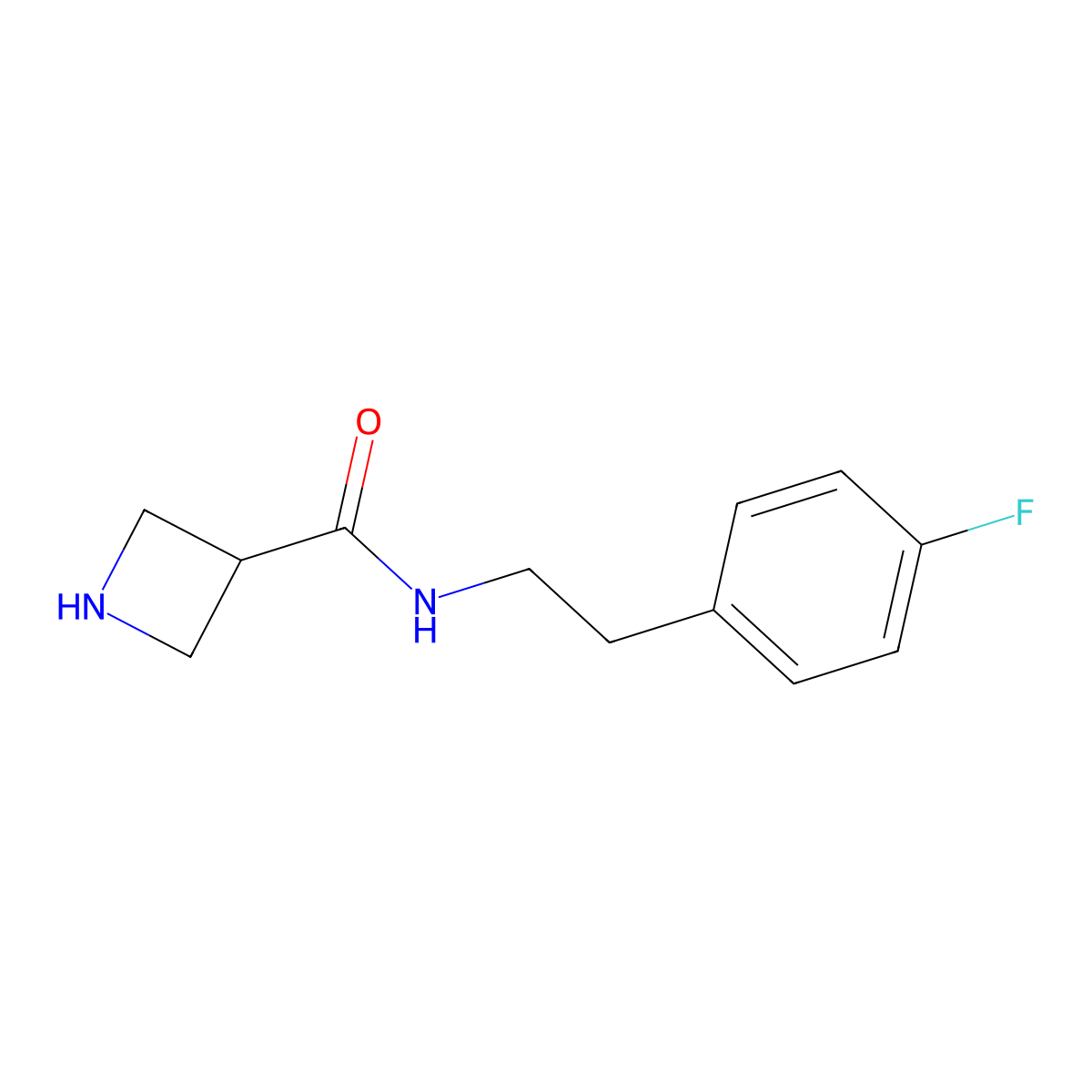N-[2-(4-fluorophenyl)ethyl]azetidine-3-carboxamide molecular structure, CAS 1838989-75-5