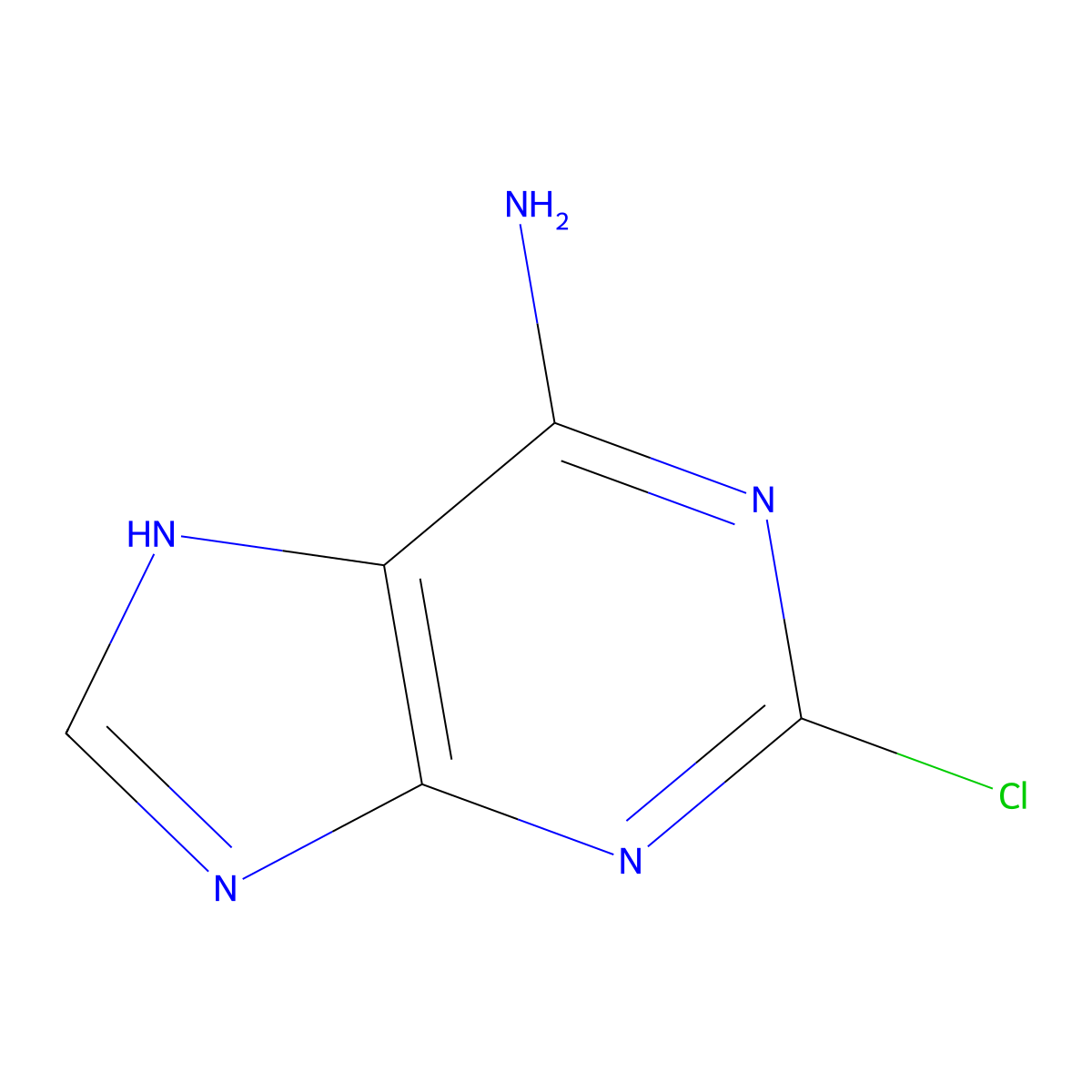 2-Chloroadenine molecular structure, CAS 1839-18-5