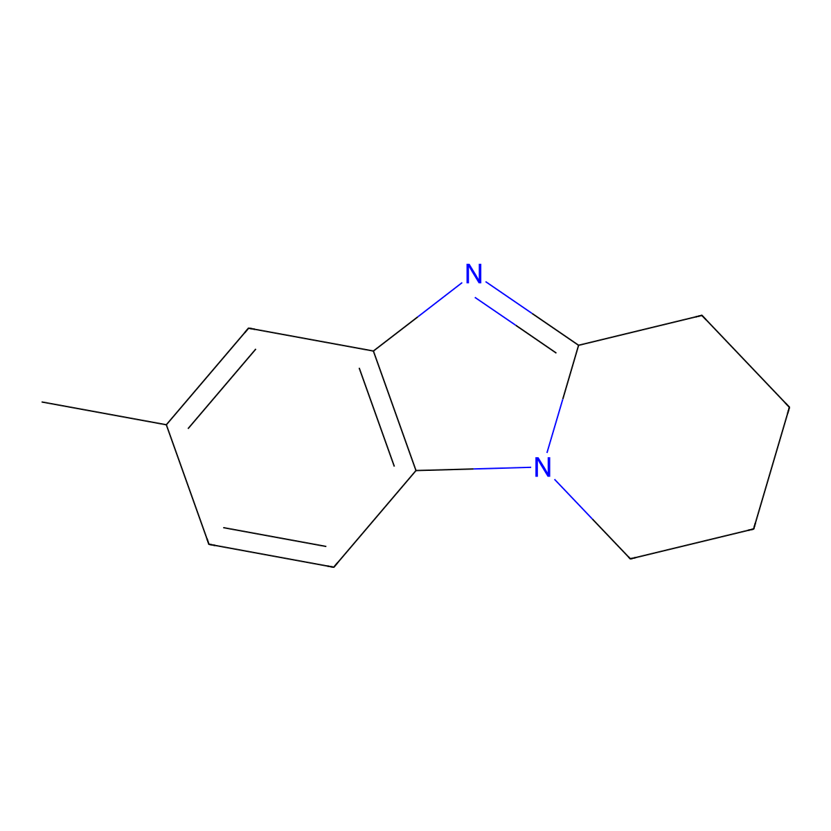 7-Methyl-1,2,3,4-tetrahydropyrido[1,2-a]benzimidazole molecular structure, CAS 18390-15-3