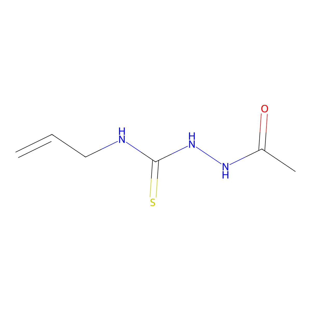 2-acetyl-N-allylhydrazinecarbothioamide molecular structure, CAS 18390-21-1