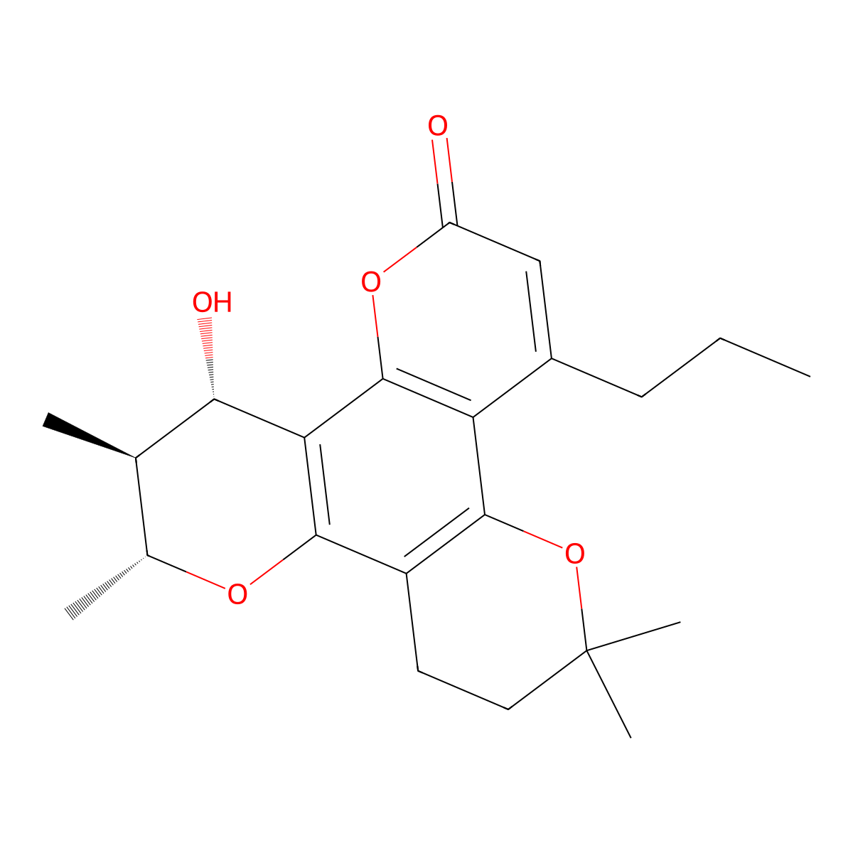 Dihydrocalanolide A molecular structure, CAS 183904-53-2