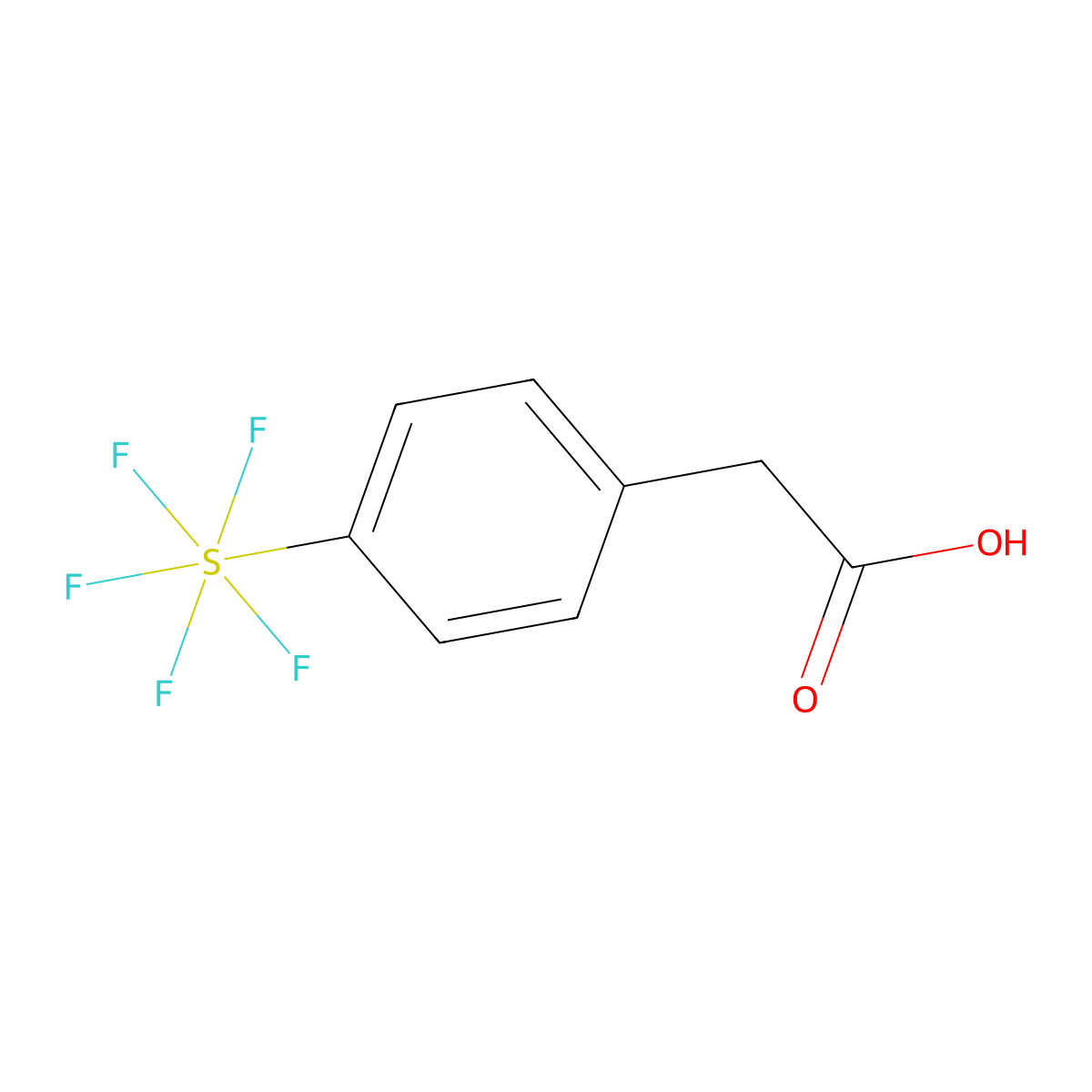 4-(Pentafluorosulfur)phenylacetic acid molecular structure, CAS 1839048-23-5