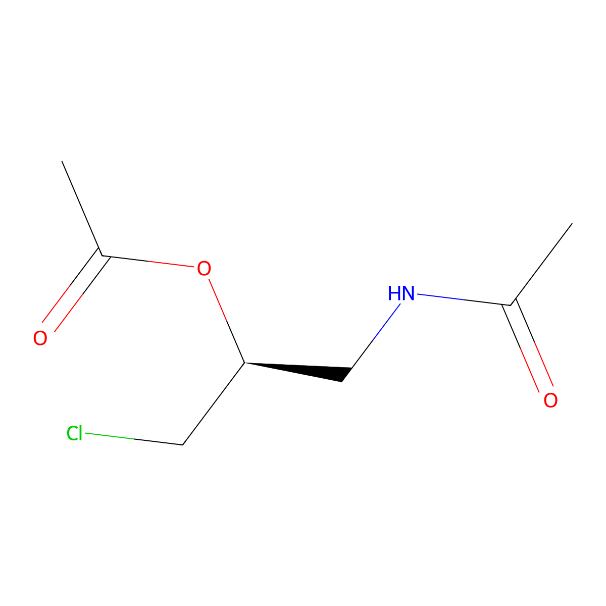 (2S)-1-Acetamido-3-chloropropan-2-yl acetate molecular structure, CAS 183905-31-9