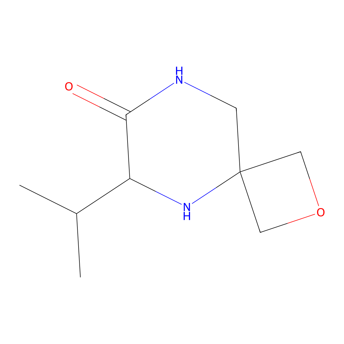 (S)-6-isopropyl-2-oxa-5,8-diazaspiro[3.5]nonan-7-one molecular structure, CAS 1839060-83-1